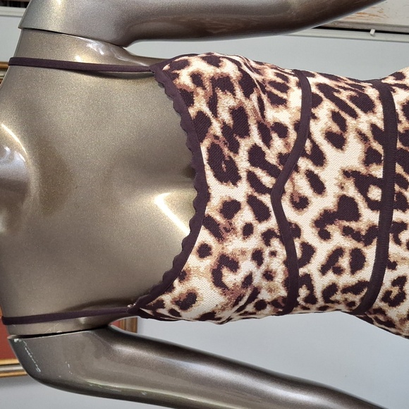 Vintage D&G inspired ponte intarsia knit leopard slim midi - Picture 5 of 5